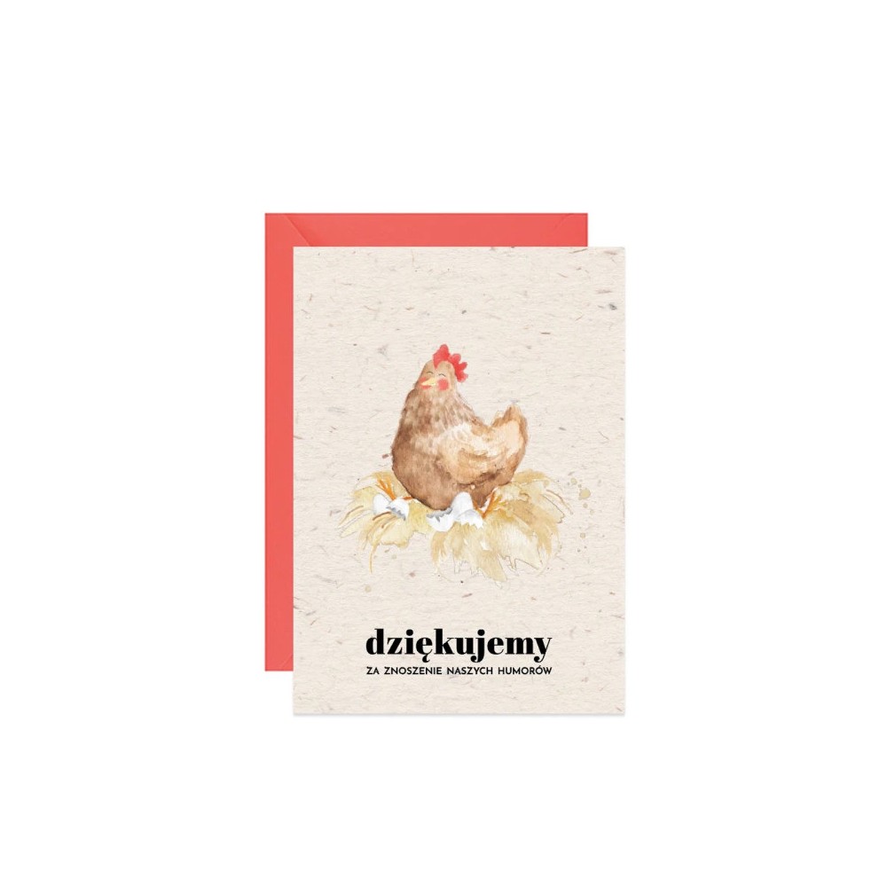 Greeting card A6 - Paperwords - Dziękujemy