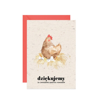Greeting card A6 - Paperwords - Dziękujemy