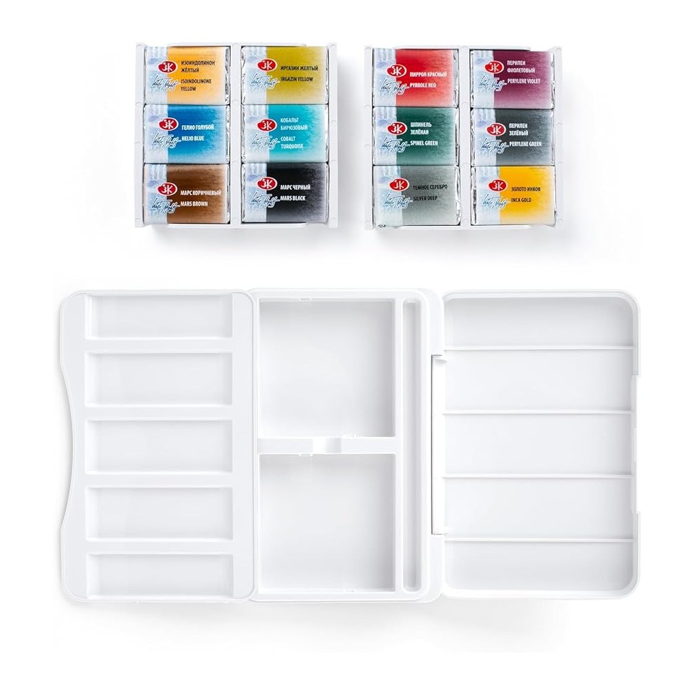 Set of watercolor paints Russian Fairy Tales - St. Petersburg - 12 colors