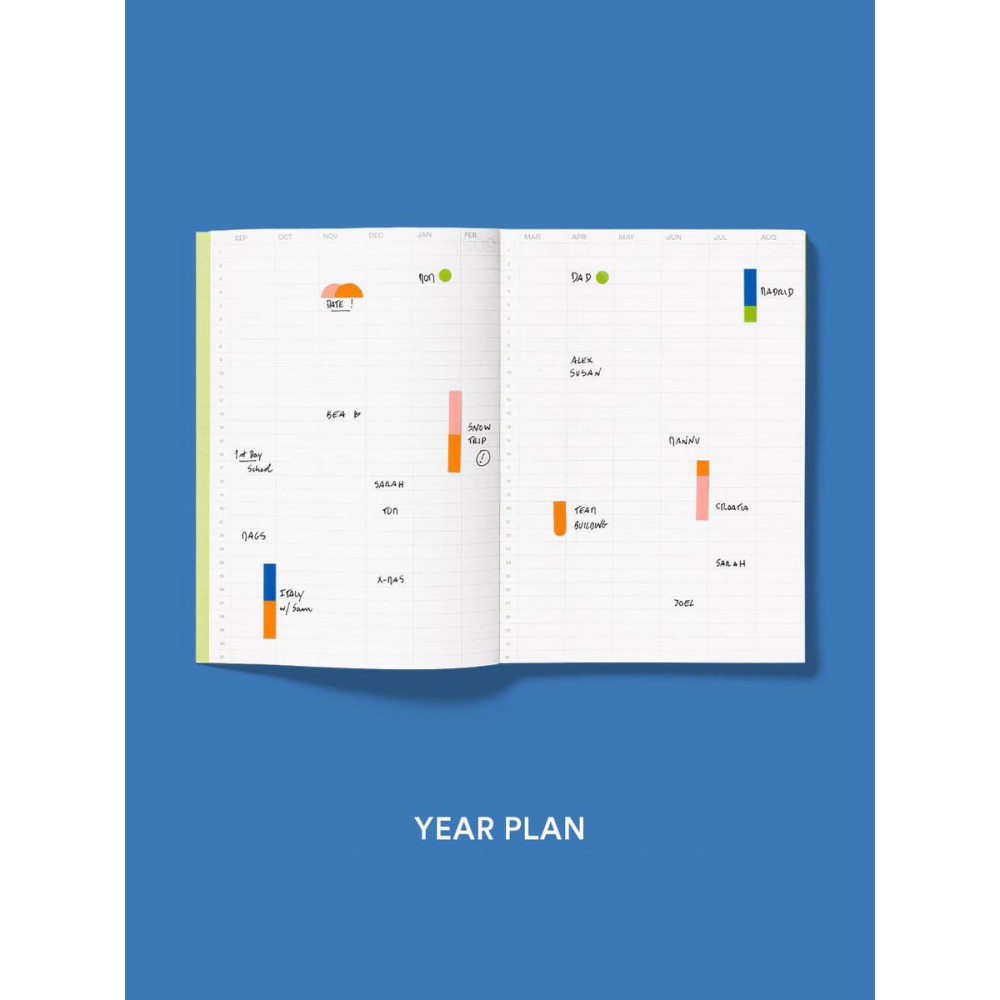 Planer tygodniowy Frames 2026/2027 - mishmash - Blue