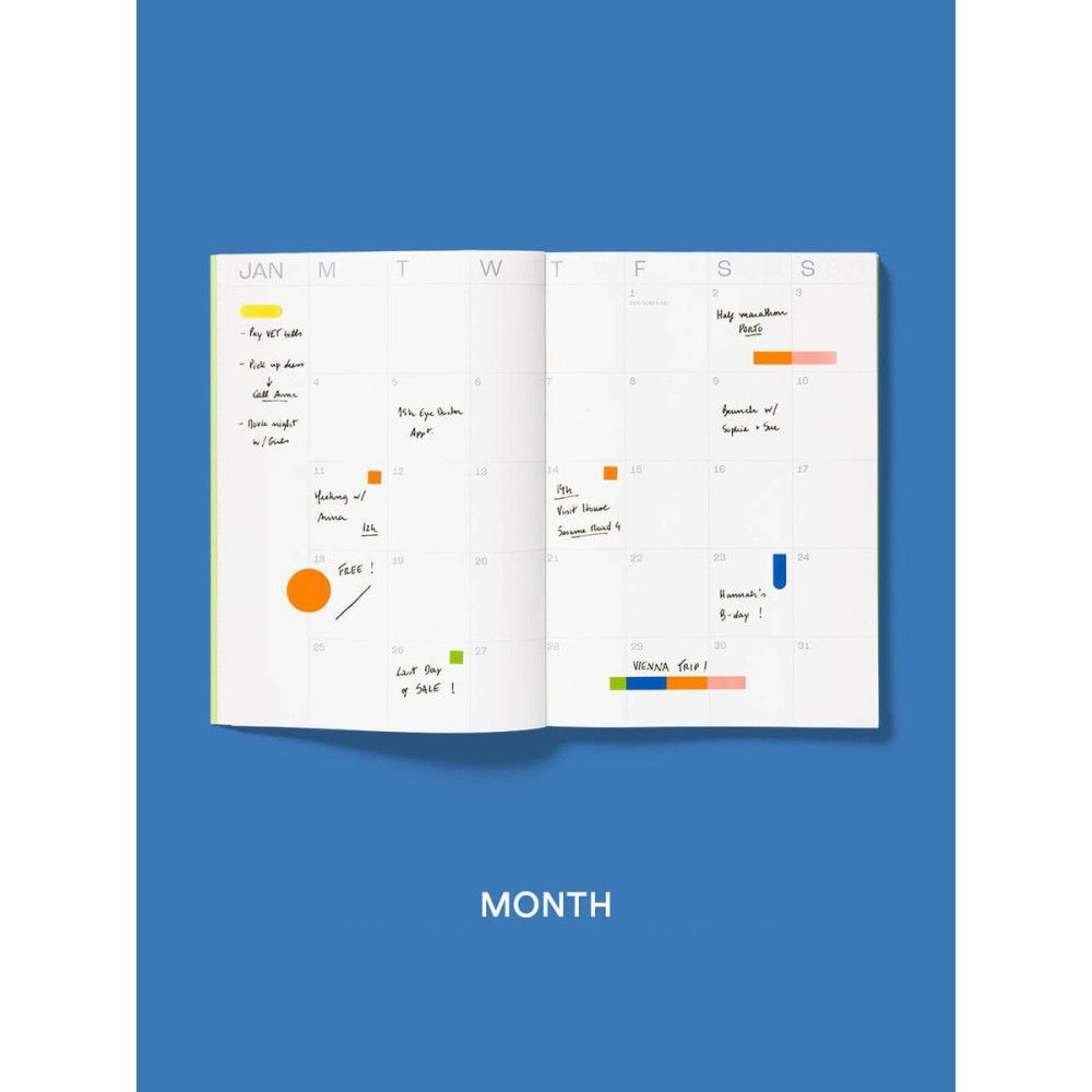 Planer tygodniowy Notes 2026/2027 - mishmash - Blue