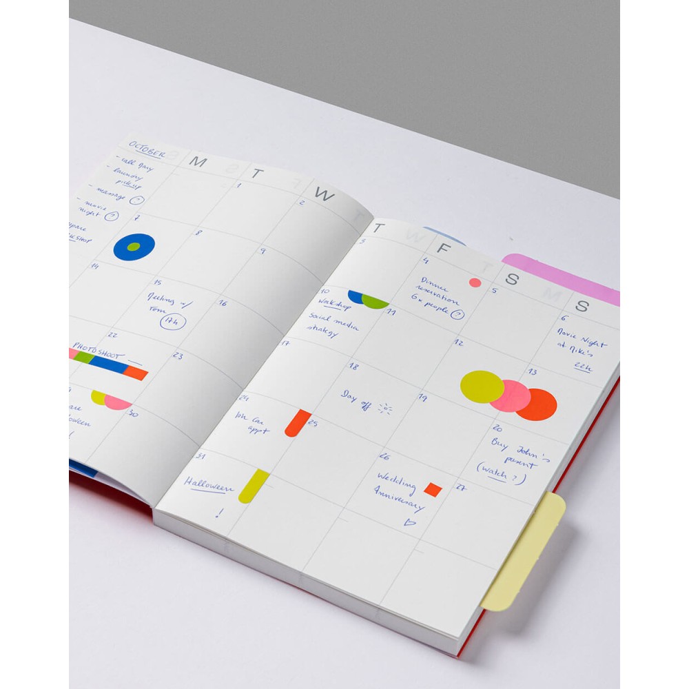 Undated Frames Planner A5 - Mishmash - Bright Red