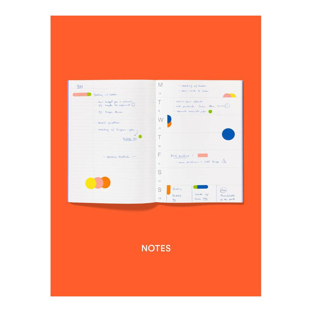 Planner niedatowany Notes A5 - mishmash - Bright Red