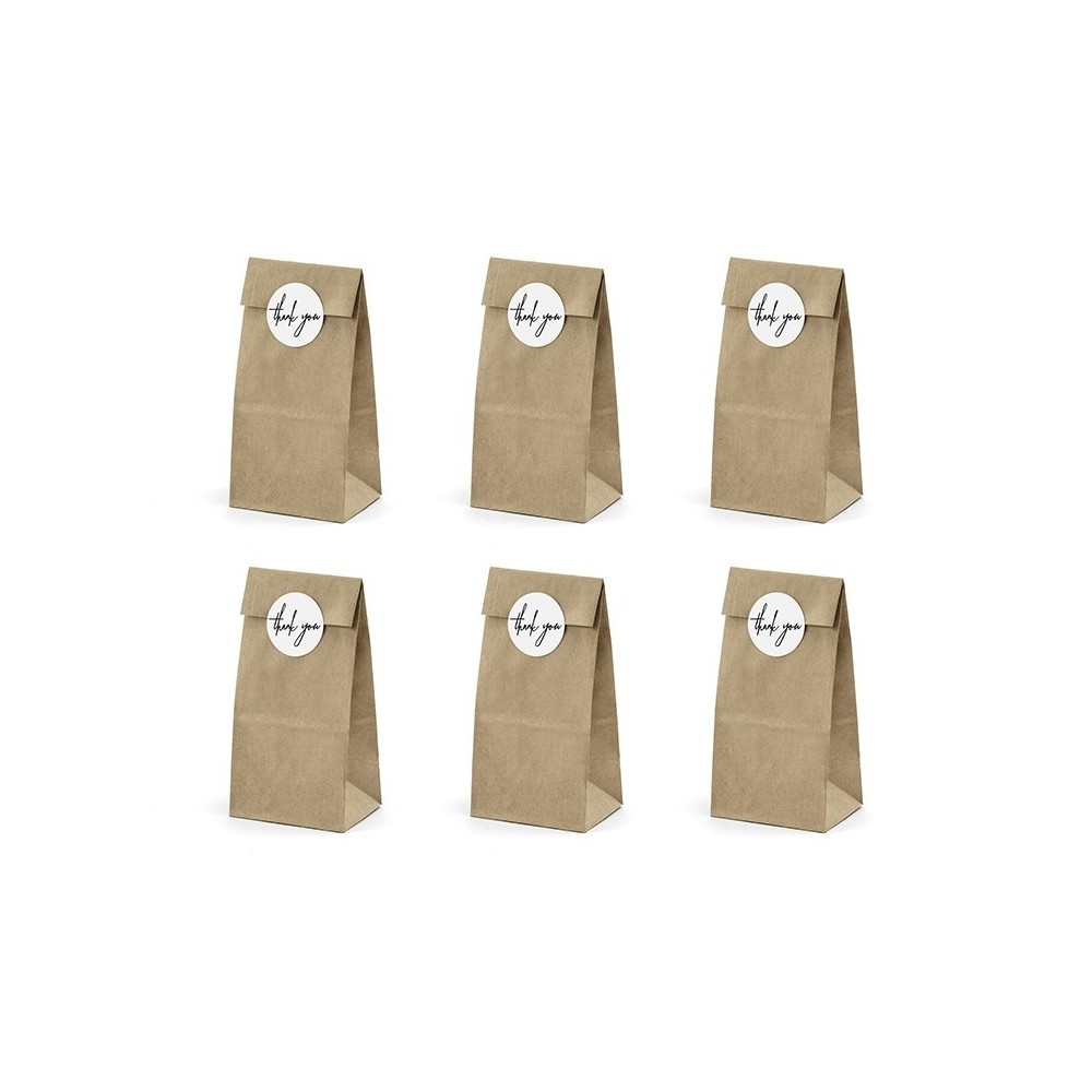 Treat bags, kraft, 6 pcs
