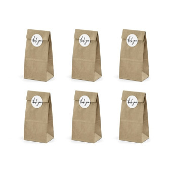 Treat bags, kraft, 6 pcs