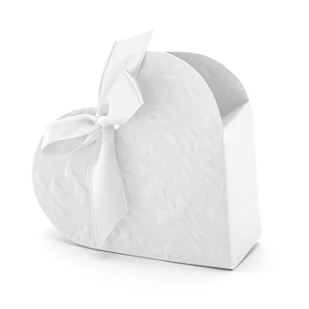 Boxes Heart, white, 10 pcs