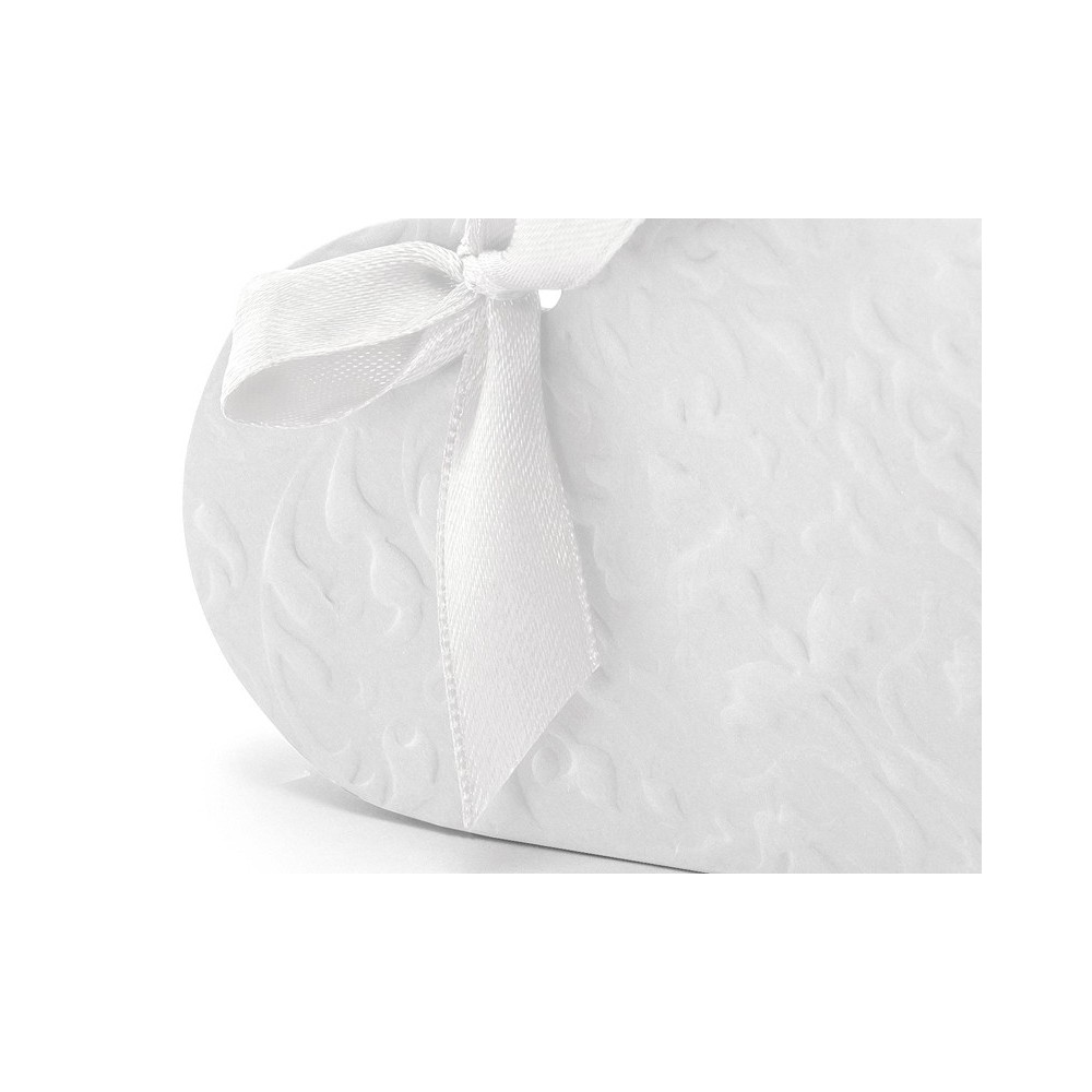 Boxes Heart, white, 10 pcs