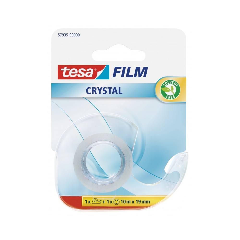 Taśma biurowa z dyspenserem tesafilm Crystal - 10m x 19mm - Tesa