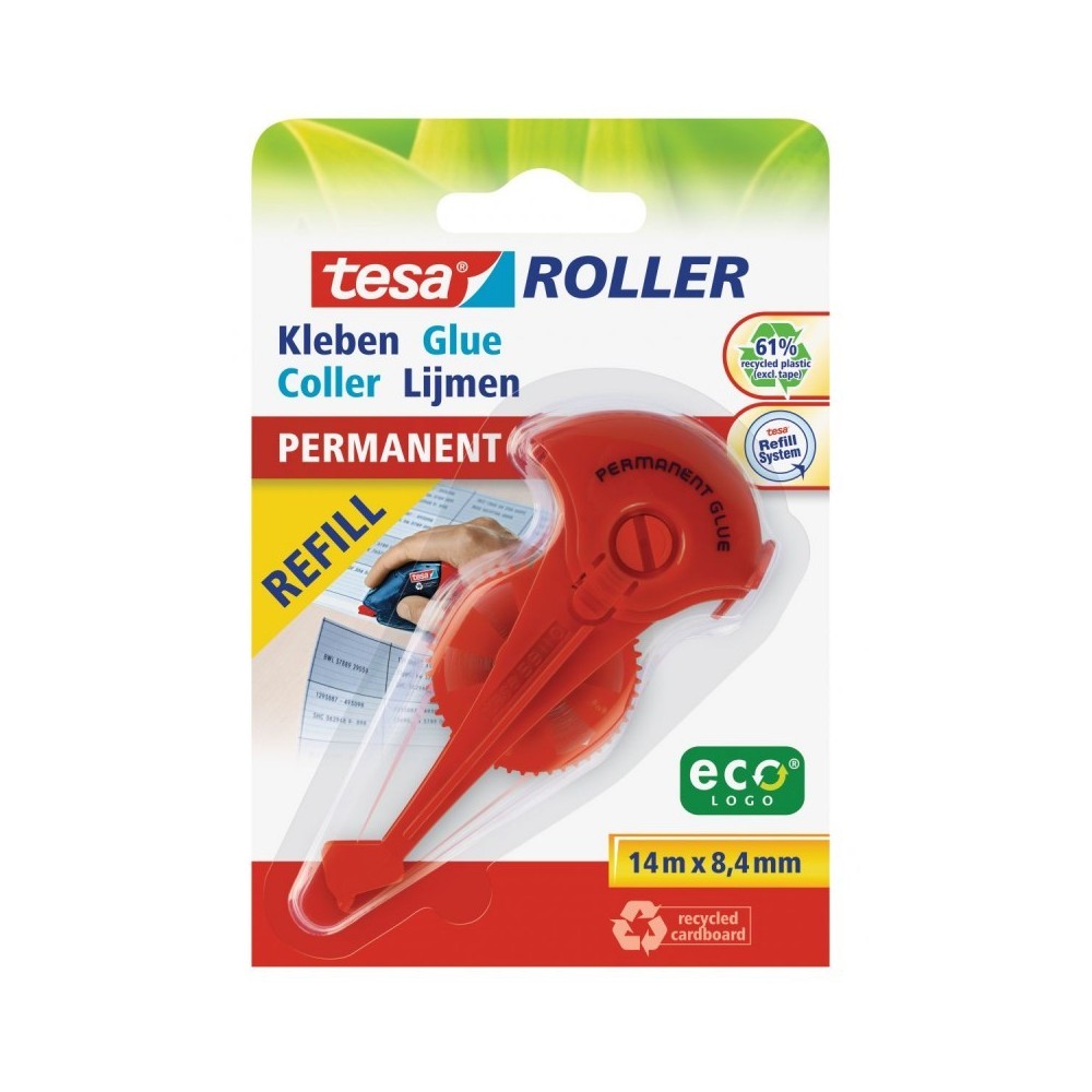 Wkład do kleju w taśmie ecoLogo - Tesa - 14 m x 8,4 mm