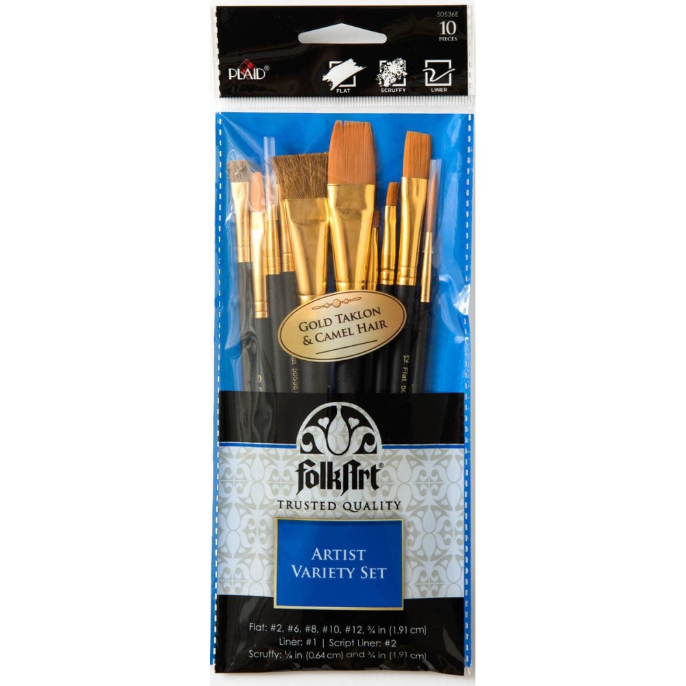 Folkart Brush Sets - Artist Variety Set, 10 pc.