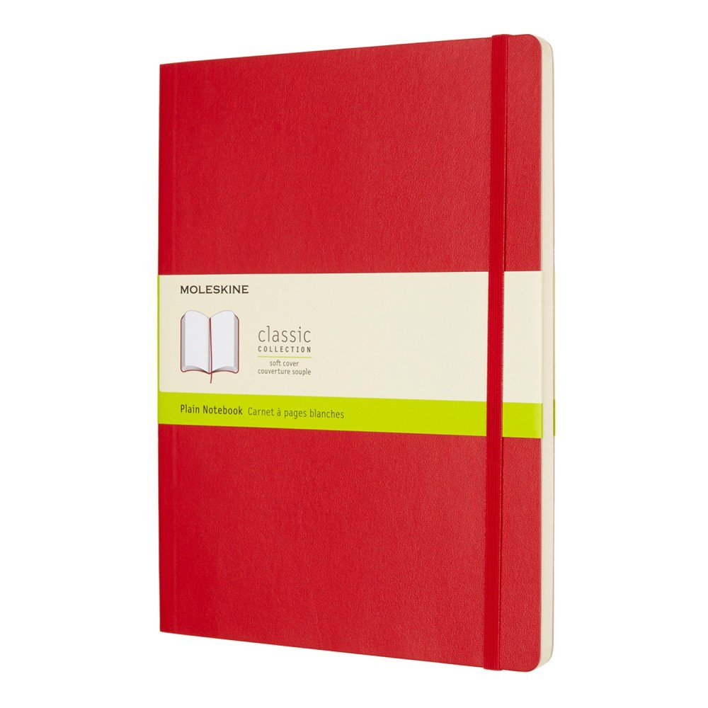 Notatnik gładki XL - Moleskine - czerwony miękka okładka