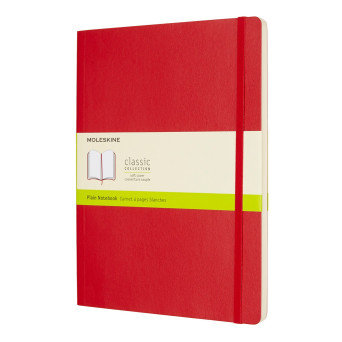 Notatnik gładki XL - Moleskine - czerwony miękka okładka