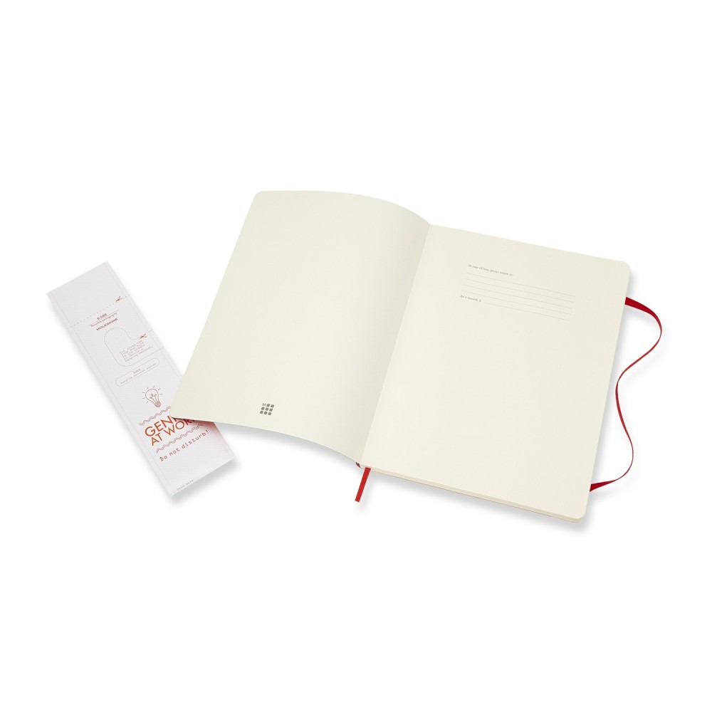 Notatnik gładki XL - Moleskine - czerwony miękka okładka
