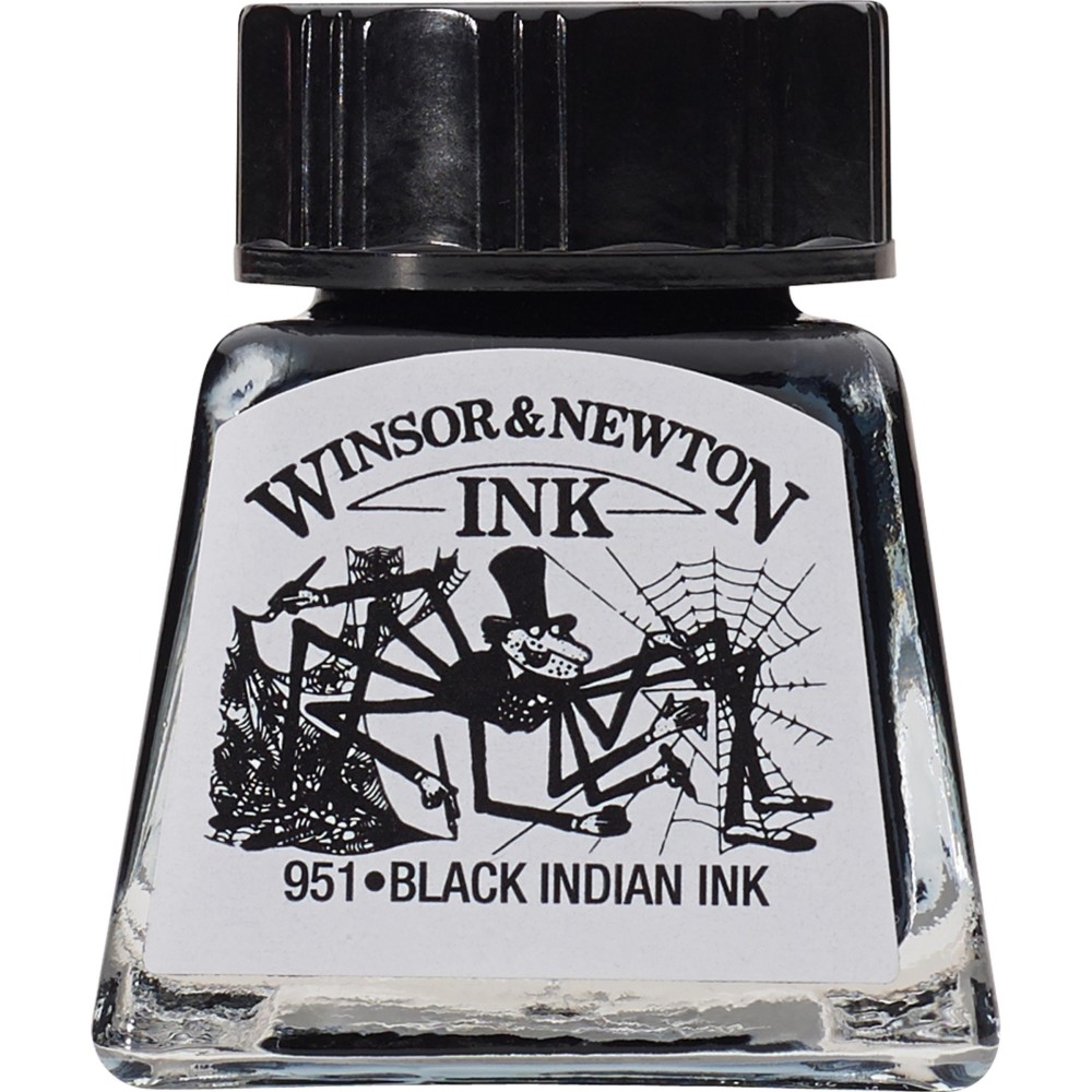 Tusz rysunkowy - Winsor & Newton - Black, 14 ml