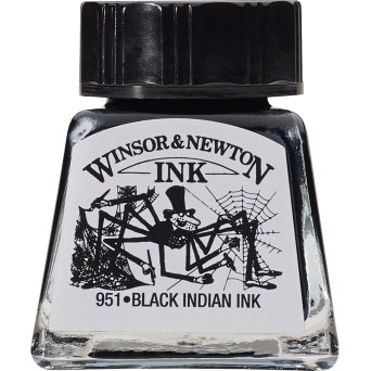 Tusz rysunkowy - Winsor & Newton - Black, 14 ml