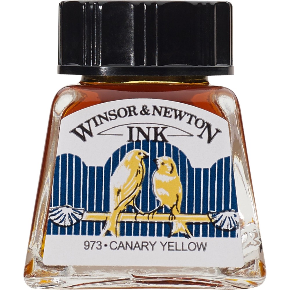 Tusz rysunkowy - Winsor & Newton - Canary Yellow, 14 ml