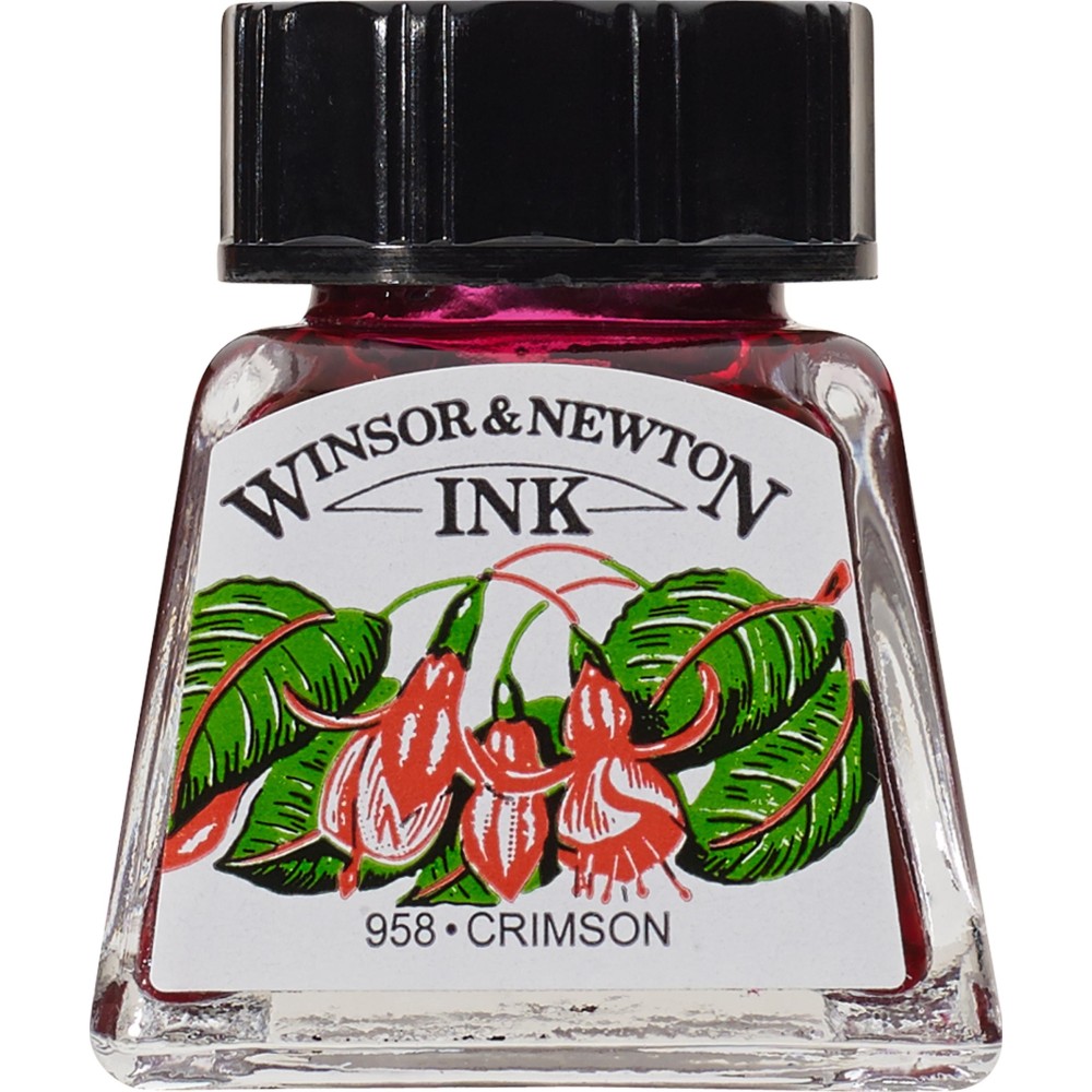 Tusz rysunkowy - Winsor & Newton - Crimson, 14 ml