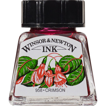 Tusz rysunkowy - Winsor & Newton - Crimson, 14 ml