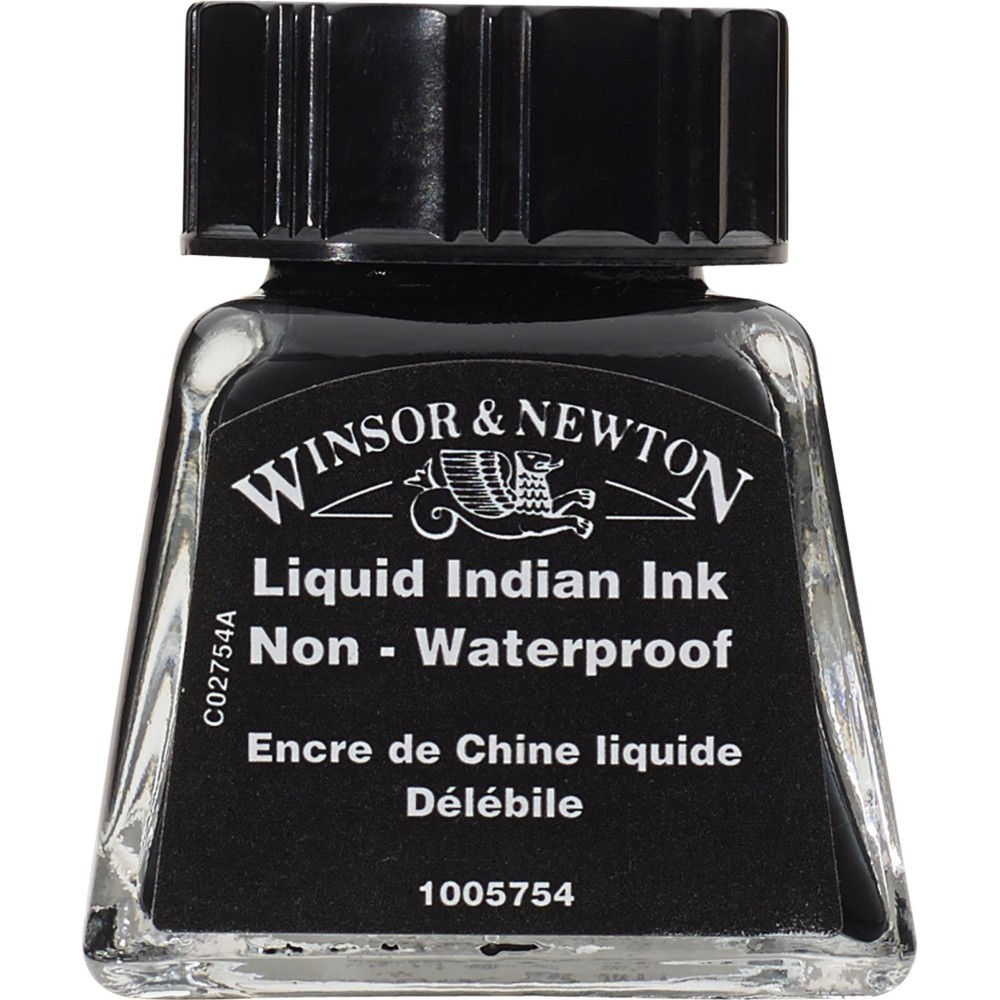 Tusz rysunkowy - Winsor & Newton - Black, 14 ml