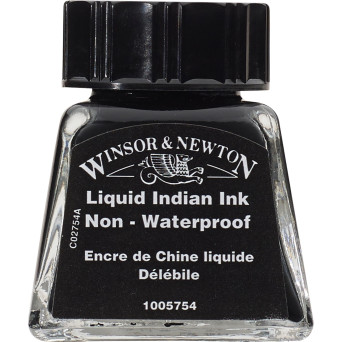 Tusz rysunkowy - Winsor & Newton - Black, 14 ml