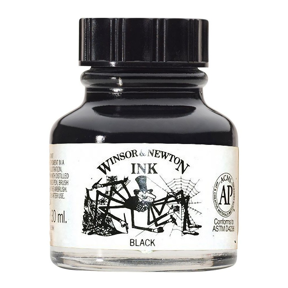 Drawing inks Winsor & Newton - Black Indian Ink 30 ml
