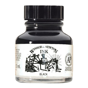 Tusz rysunkowy - Winsor & Newton - black, 30 ml