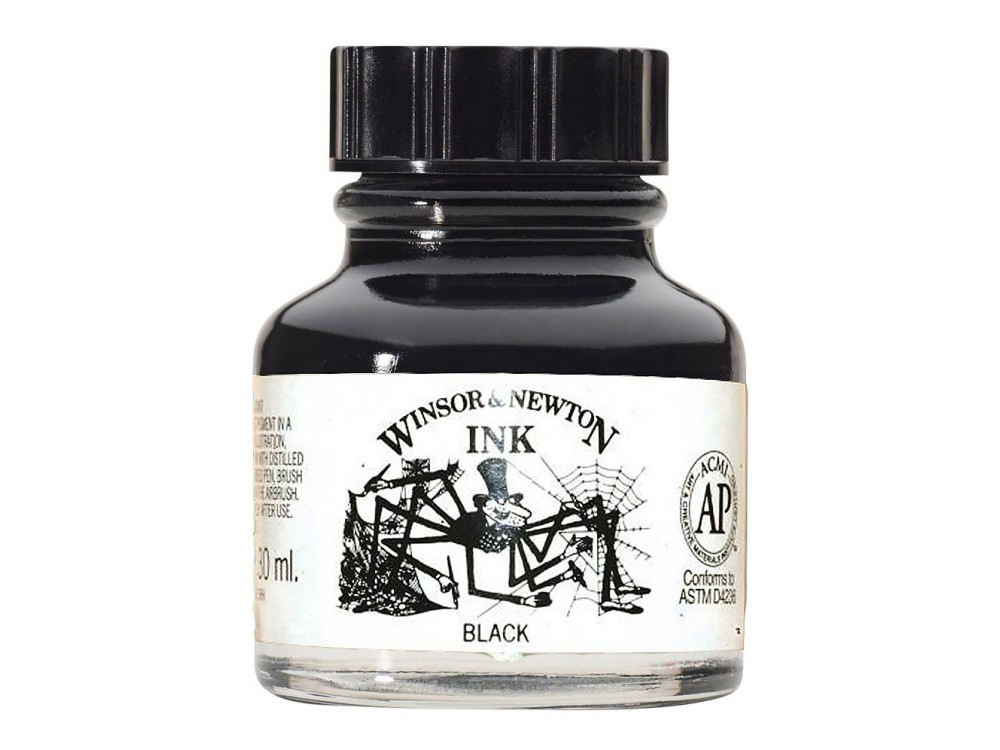 Drawing inks Winsor & Newton - Black Indian Ink 30 ml