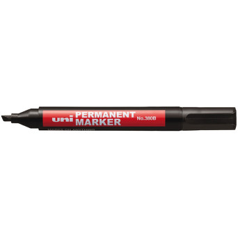Permanent Marker Uni 380B Chisel Tip - Black