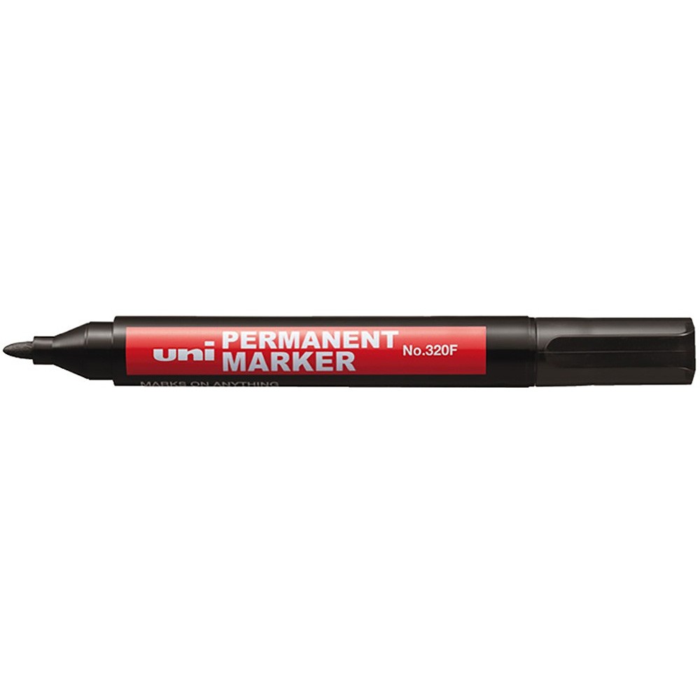 Permanent Marker Uni 320F Round Tip - Black