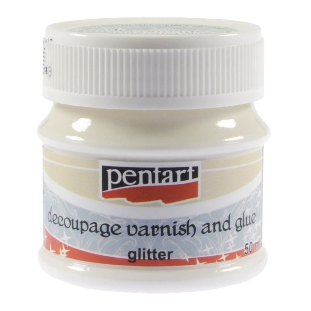 Werniks brokatowy z klejem do decoupage - Pentart - 50 ml