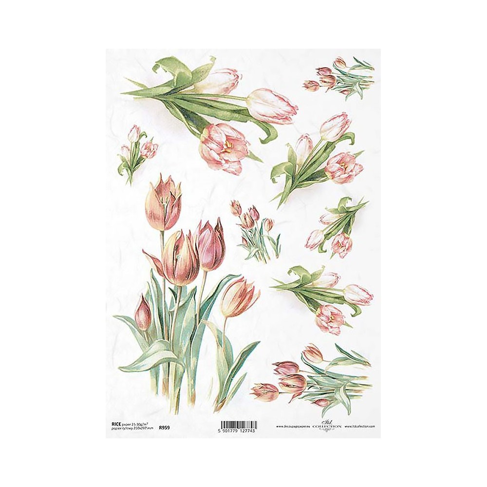 Decoupage paper A4 - ITD Collection - rice, R959