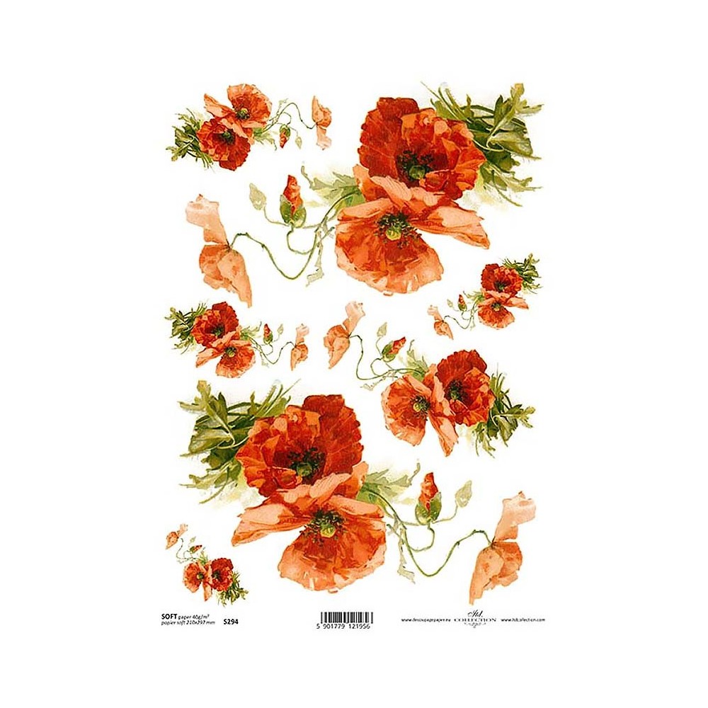 Papier do decoupage A4 - ITD Collection - ryżowy, R958