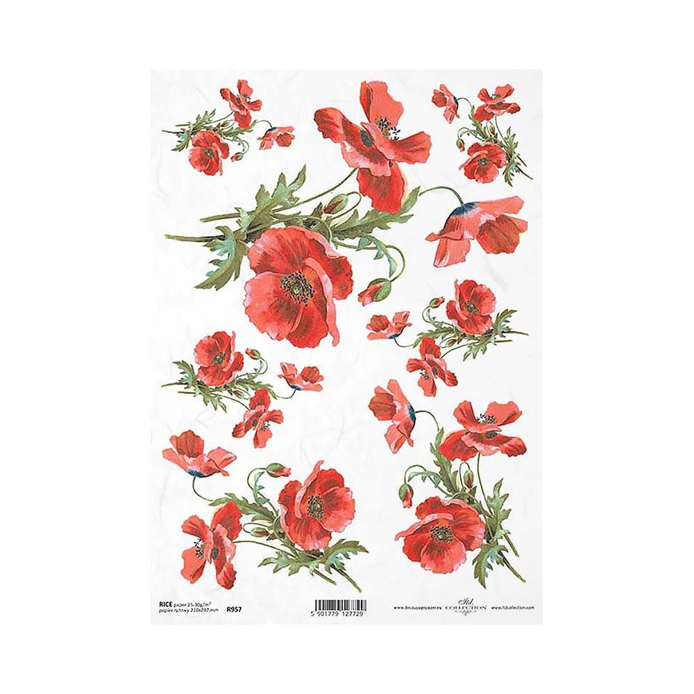 Papier do decoupage A4 - ITD Collection - ryżowy, R957