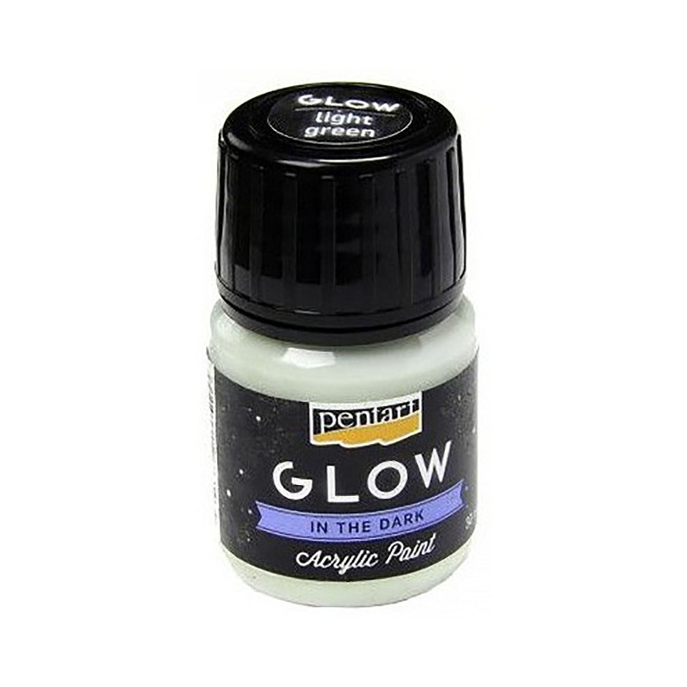 Glow in the dark acrylic paint - Pentart - light green, 30 ml