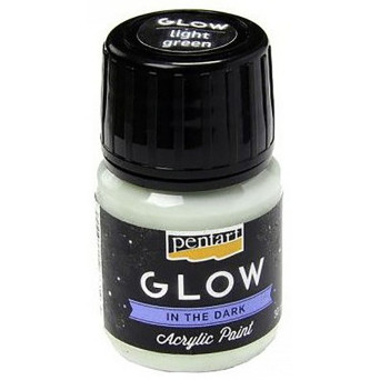 Glow in the dark acrylic paint - Pentart - light green, 30 ml