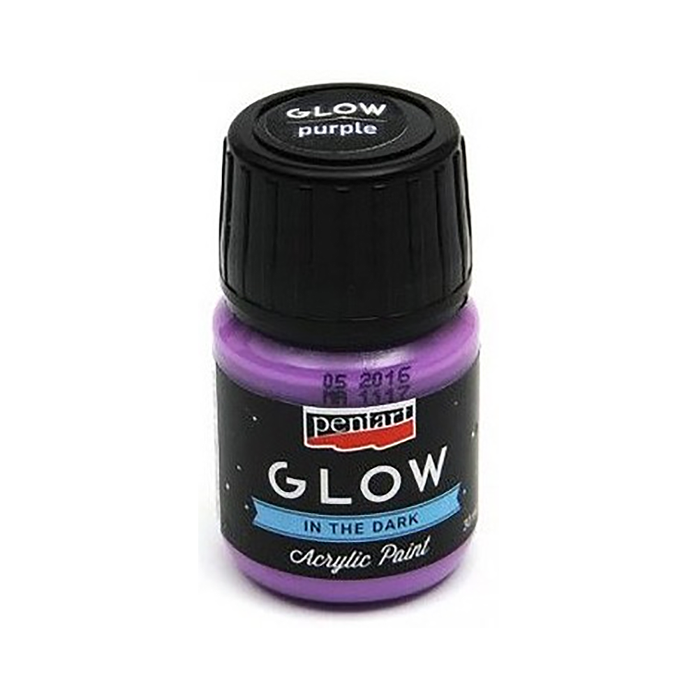 Farba akrylowa świecąca w ciemności - Pentart - fioletowa 30 ml