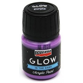 Glow in the dark acrylic paint - Pentart - lila, 30 ml
