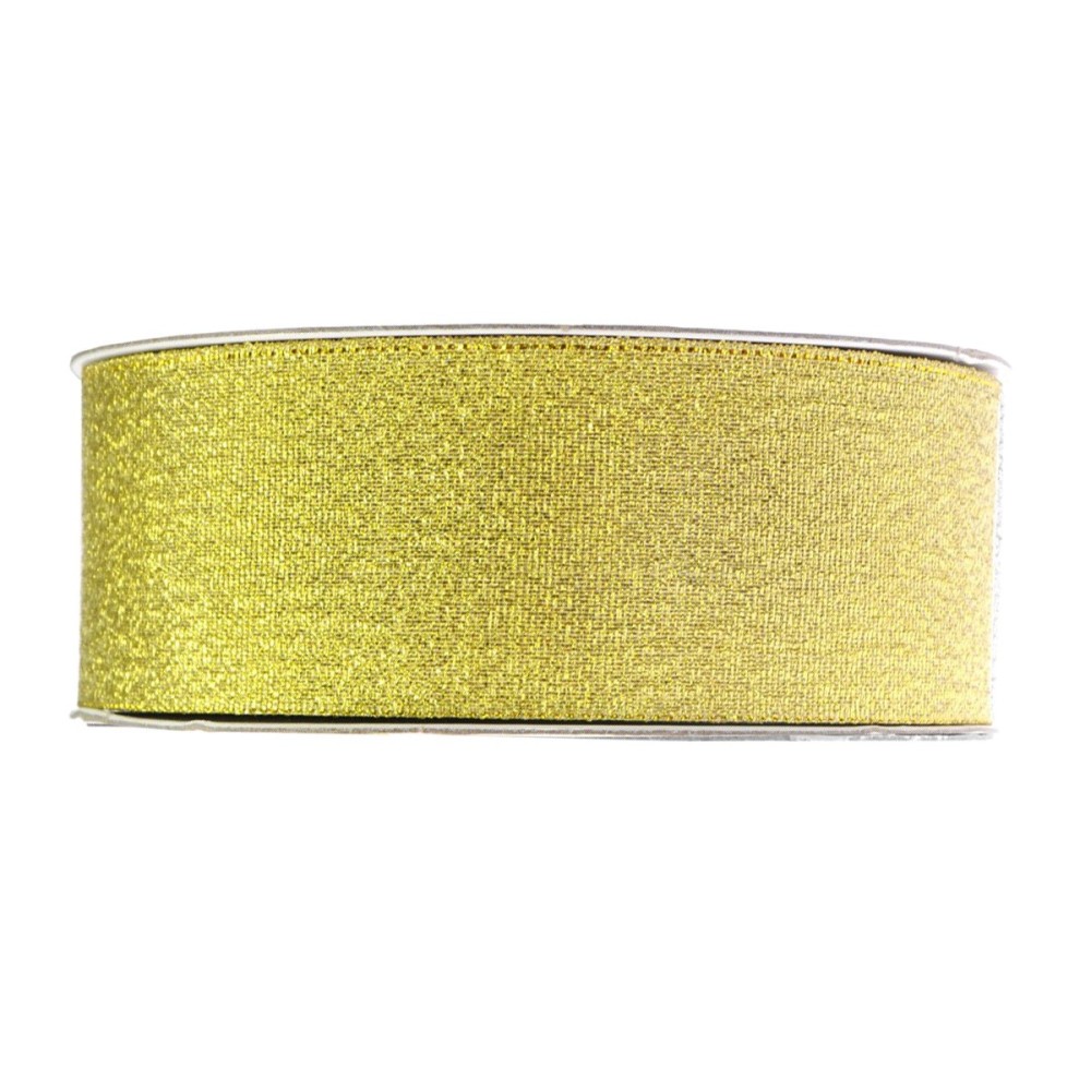 Wstążka brokatowa 38 mm - złota, 32 m