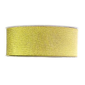 Wstążka brokatowa 38 mm - złota, 32 m