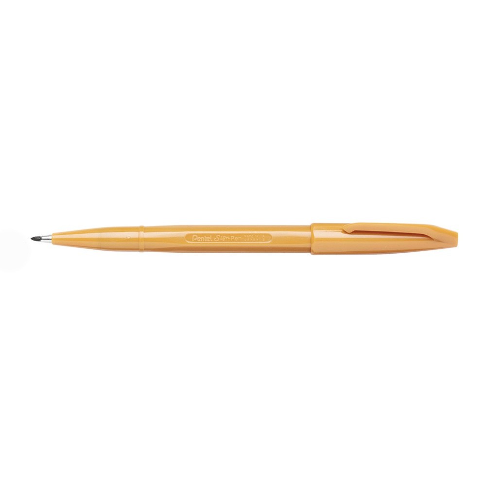 Pisak artystyczny Sign Pen - Pentel - ciemnożółty