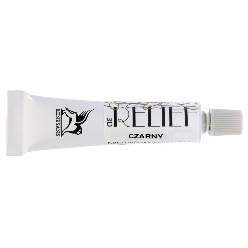 Contour liner relief outliner Deco - Renesans - black, 20 ml