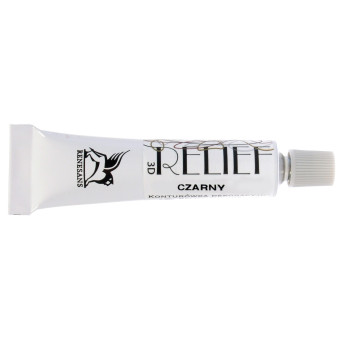 Contour liner relief outliner Deco - Renesans - black, 20 ml