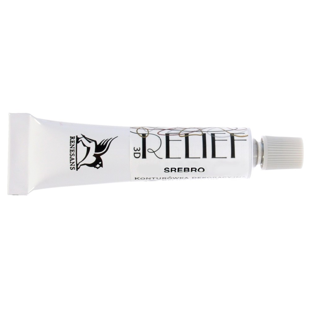 Contour liner relief outliner Deco - Renesans - silver, 20 ml