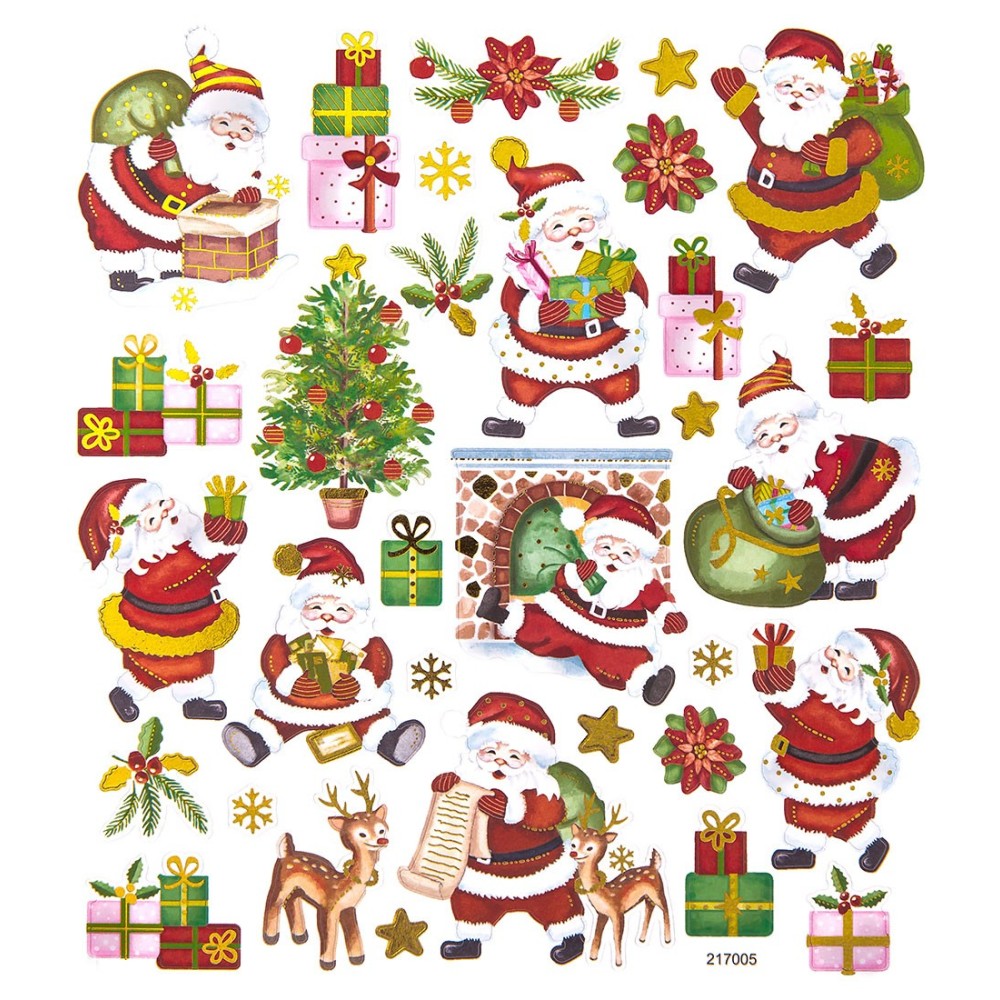 Stickers - Santa Claus, 32 pcs