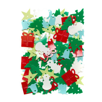 Christmas sequins - colorful, 20 g
