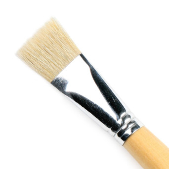 Flat, natural brush, 6028F series - Renesans - long handle, no. 20