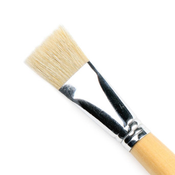 Flat, natural brush, 6028F series - Renesans - long handle, no. 16