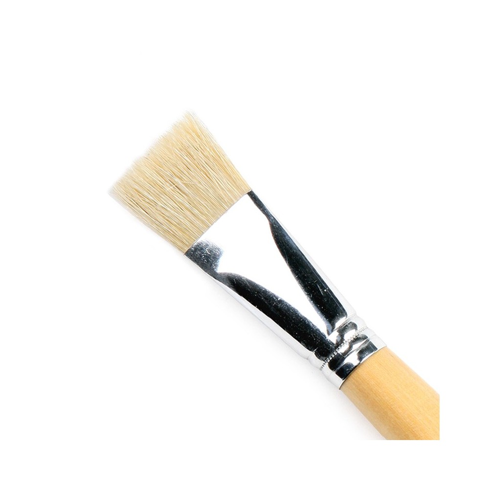 Flat, natural brush, 6028F series - Renesans - long handle, no. 14