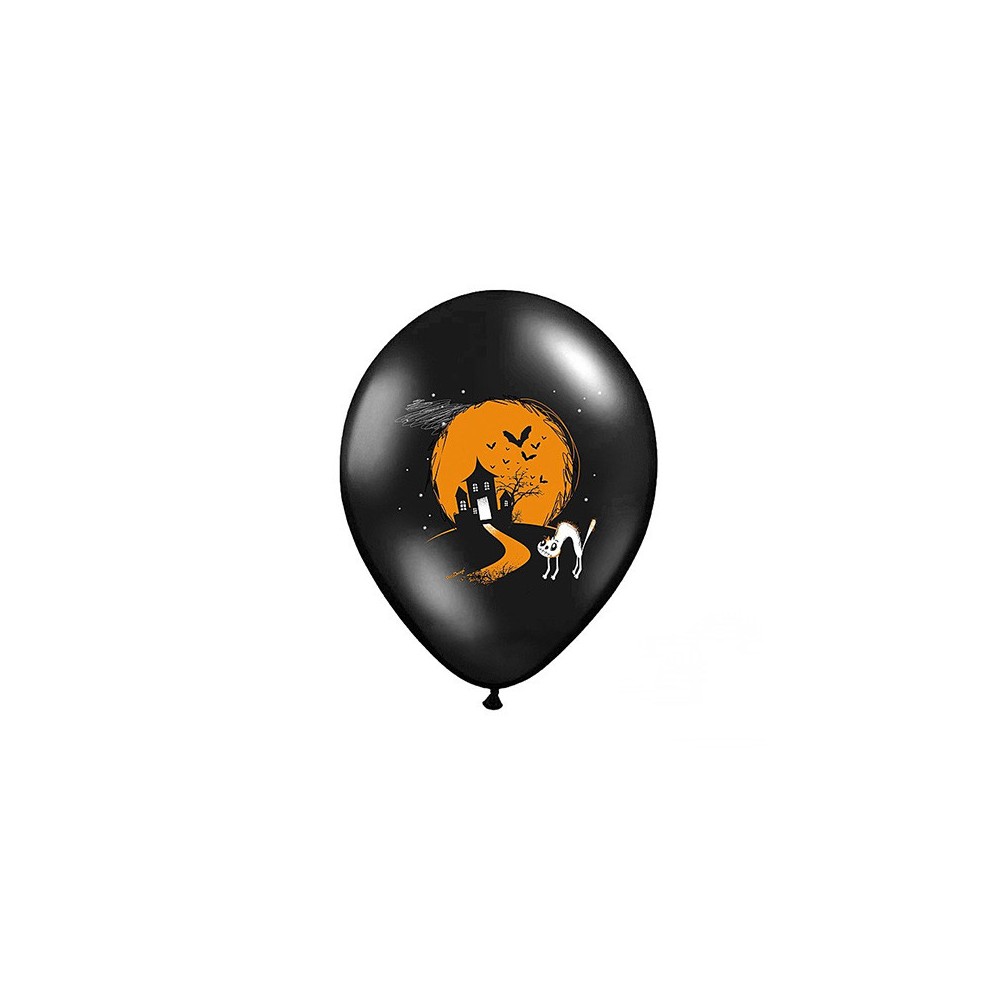 Balony Duszek - czarne, 30 cm, 6 szt.