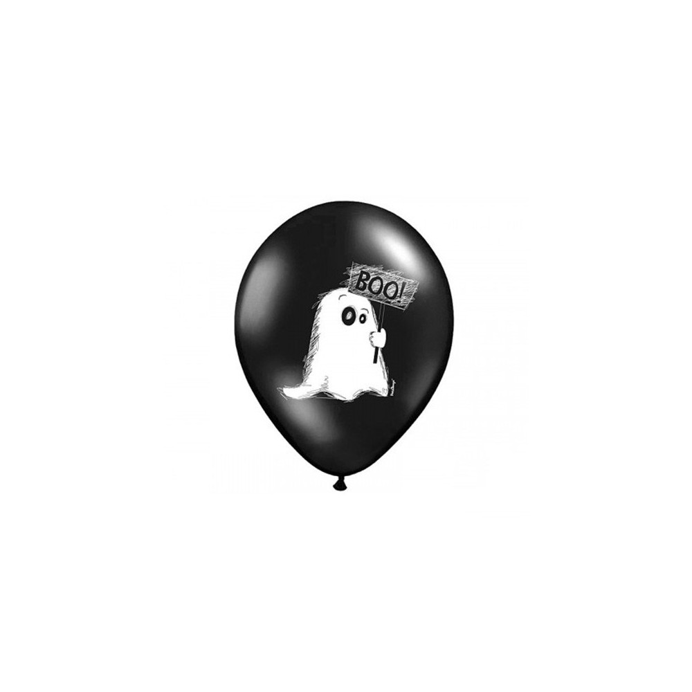 Balony Duszek - czarne, 30 cm, 6 szt.